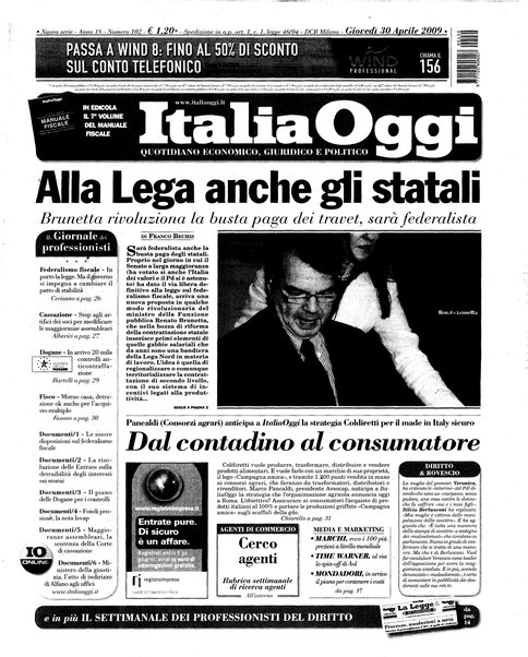 Italia oggi : quotidiano di economia finanza e politica